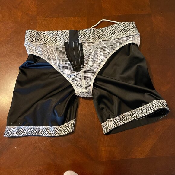 Parke & Ronen Black Swim Trunks Size 34 Drawstring Closure - Picture 7 of 16